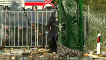 La police hongroise utilise des canons à eau contre les migrants