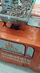 Increible cucaracha caminando sobre la comida que venden en chedraui