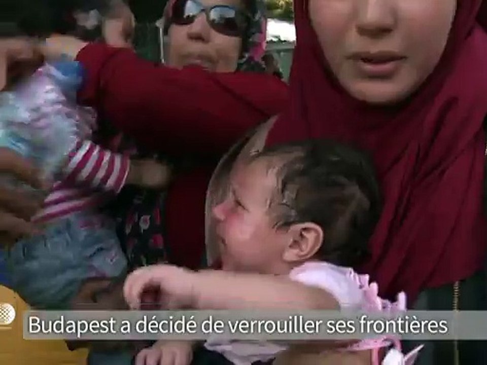 Echauffourées police/migrants à la frontière hongroise, entrée de centaines de migrants en Croatie