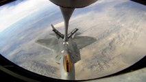 F-22 Raptor - Takeoff & In-Flight Refueling