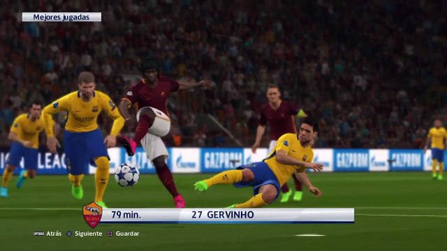PES 2016 Partido UEFA Champions League AS Roma vs FCBarcelona