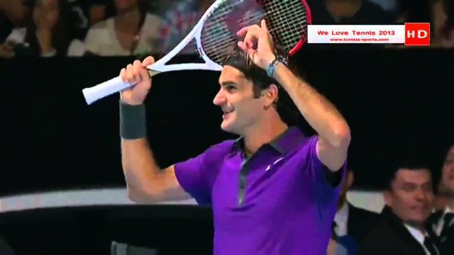 Roger Federer VS Tsonga Funny Moment with Public HD