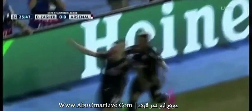 مشاهده اهداف آرسنال و دينامو زغرب في دوري الابطال بتاريخ 16 _ 09 _ 2015