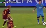 Lionel Messi OUTRAGEOUS NUTMEG on Lucas Digne - As Roma vs. FC Barcelona