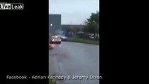 Irish Driver Knocks Down Lamp Posts