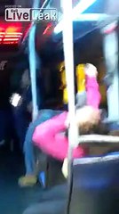 WHITE WOMAN gets beat up in a bus full of BLACK PEOPLE === + BONUS VIDEO