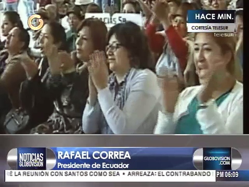 Correa: Reunión de Santos y Maduro es buena noticia para América Latina