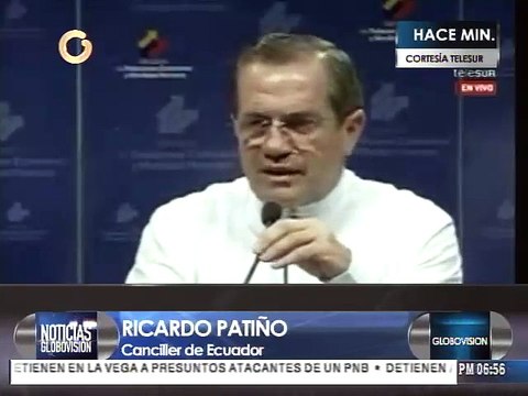 Patiño: Maduro y Santos aceptaron invitación de Unasur a reunirse