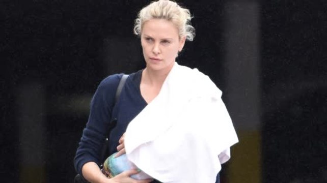 First Shots of Charlize Theron with New Adopted Daughter