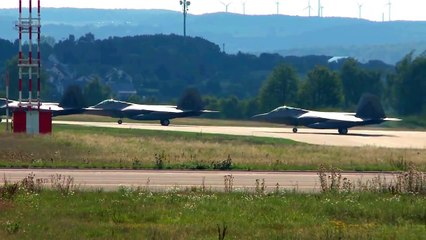 F-22-Raptors-Takeoff-From-Germany