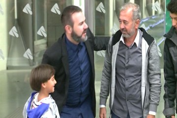 Osama Abdul Mosen y sus hijos llegan a Madrid