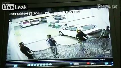 Man jumps off building