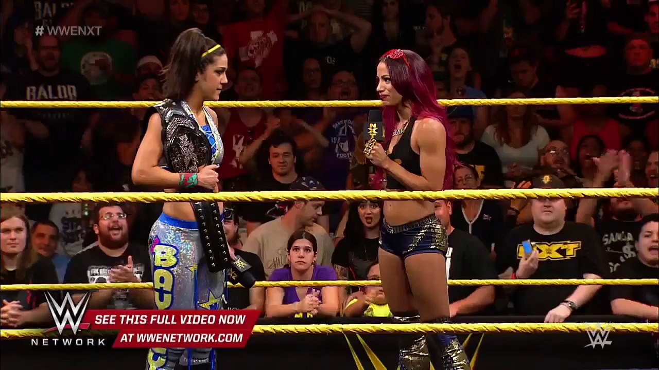 Sasha Banks Confronts Nxt Women's Champion Bayl...