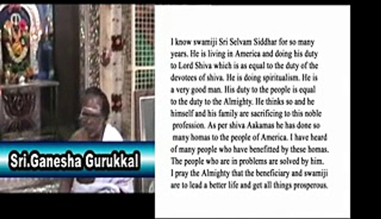 Speech about Siddhar Peedam Group of Temples and Swamiji Sri Selvam Siddhar-video22