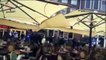 French Hooligans destroyed outdoor cafe in netherlands - Olympique de Marseille Football Fans
