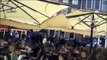 French Hooligans destroyed outdoor cafe in netherlands - Olympique de Marseille Football Fans