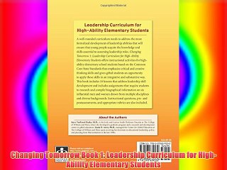 DOWNLOADChanging Tomorrow Book 1: Leadership Curriculum for High-Ability Elementary Students