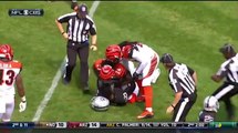 Adam Jones smashing rookie reciever Amari Cooper's bare head onto helmet! DIRTY PLAY