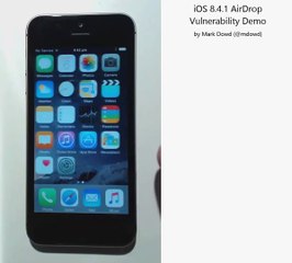 iOS 8.4.1 AirDrop Exploit Demo