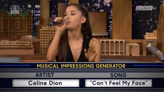 Quand Ariana Grande imite Céline dion - ZAPPING PEOPLE DU 17/09/2015