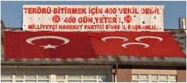 MHP'nin '400 vekil' pankartına Valilik'ten uyarı