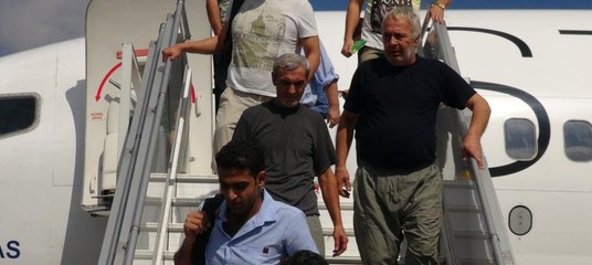 Irak'ta serbest bırakılan Türk işçiler İstanbul'da