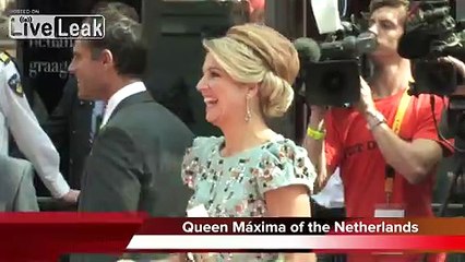 Mayor grabs the ass of Queen Maxima...