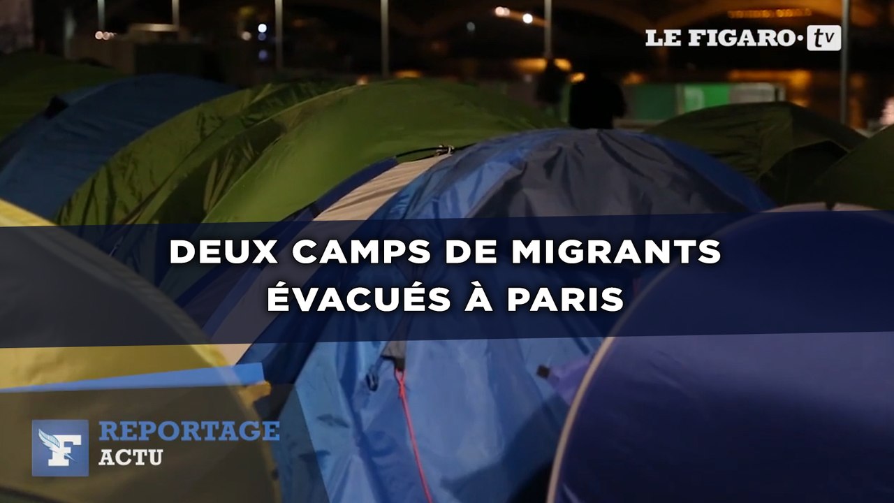 Deux camps de migrants évacués par les forces de l'ordre à Paris