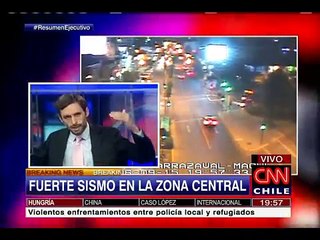 Así se sintió el terremoto en CNN Chile durante una transmisión en vivo