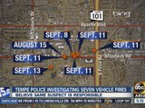 Tempe police investigating vehicle fires