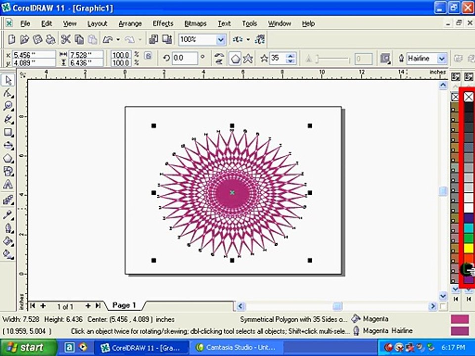 How to use polygon Tool in coral draw urdu/hindi tutorial