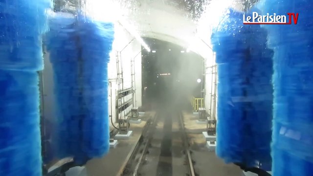 Une rame de métro lavée en 2 minutes