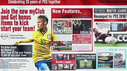 PES 2016 - E3 Trailer Gameplay - 1080p 60 FPS