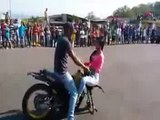 Amazing Risky Bike Stunt In One Wheel
