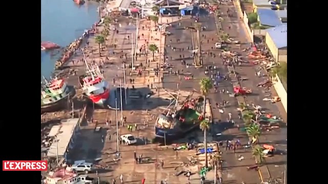 Chili: la côte vue depuis les airs après le tremblement de terre