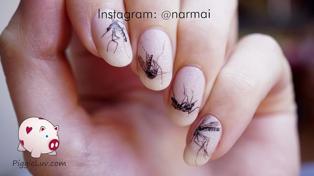 Mosquito nail art tutorial