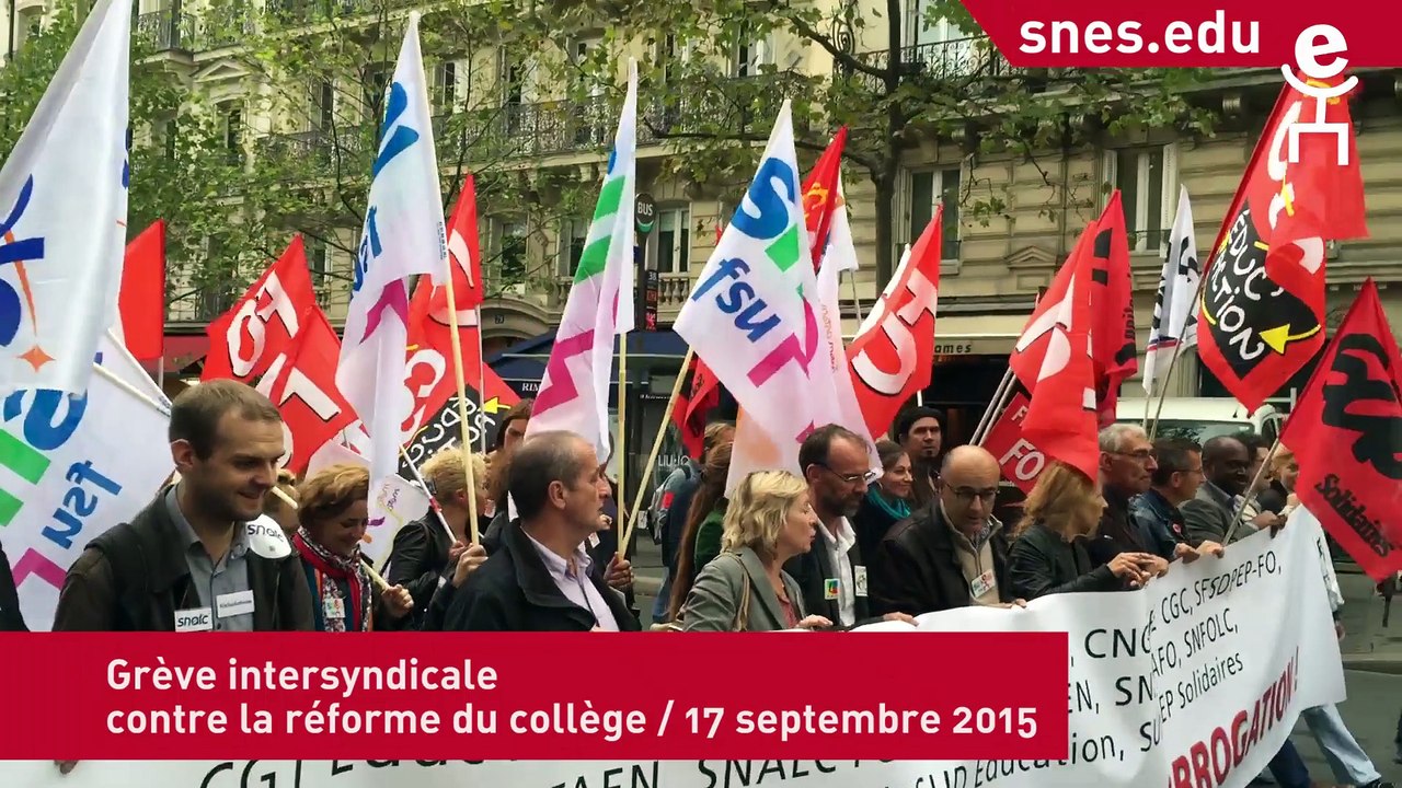 Contre la réforme du collège // 17 septembre 2015