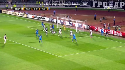 Jop van der Linden 1:1 | Partizan Beograd - AZ Alkmaar 17.09.2015 HD