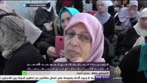 خديجة بن قنة تحاور المرابطات في باحة المسجد الأقصى