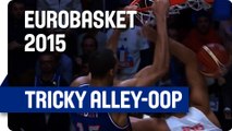 Gobert Catches Deflected Lob for the Alley-Oop! - EuroBasket 2015