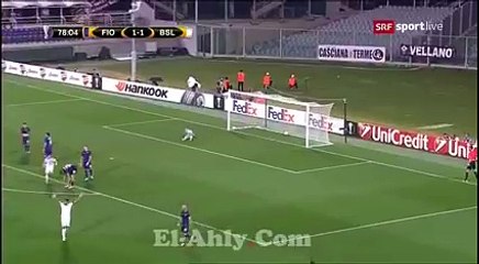 هدف النني الصاروخي منذ قليل في مرمي الفيولا