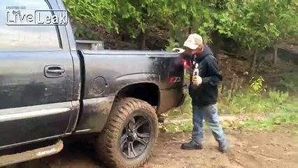 Crazy Drunk Out of Mind Hillbilly - Pickup in the Mud