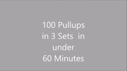 100 pull-ups in three sets