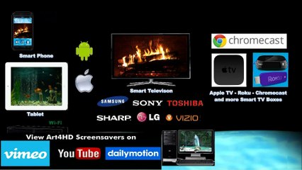 Fireplace HD Screensaver peaceful relaxing, nature sound Video art411fireplace™ art411™