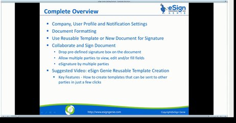 eSign Genie Getting Started Complete Overview
