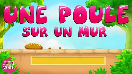 Une poule sur un mur
