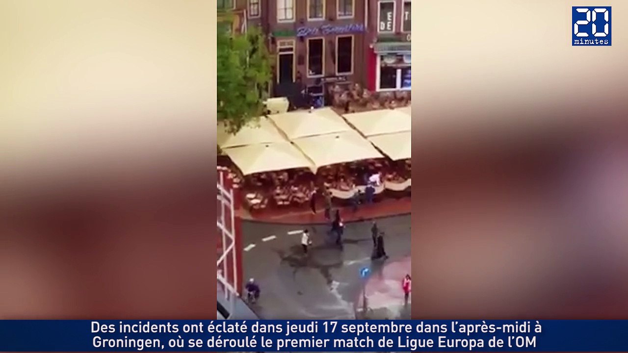 Des supporters de l'OM saccagent le centre ville de Groningen