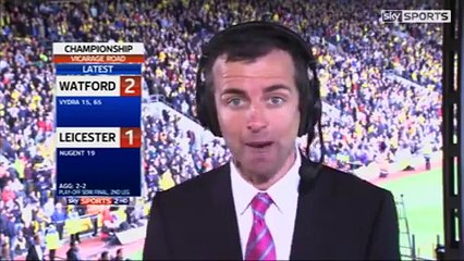 Watford Vs Leicester 3-1 [3-2] - Knockaert Missed Penalty & Deeney Goal Reaction - May 12 2013
