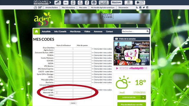 Tutoriel d'accès à la Vendée Agricole numérique