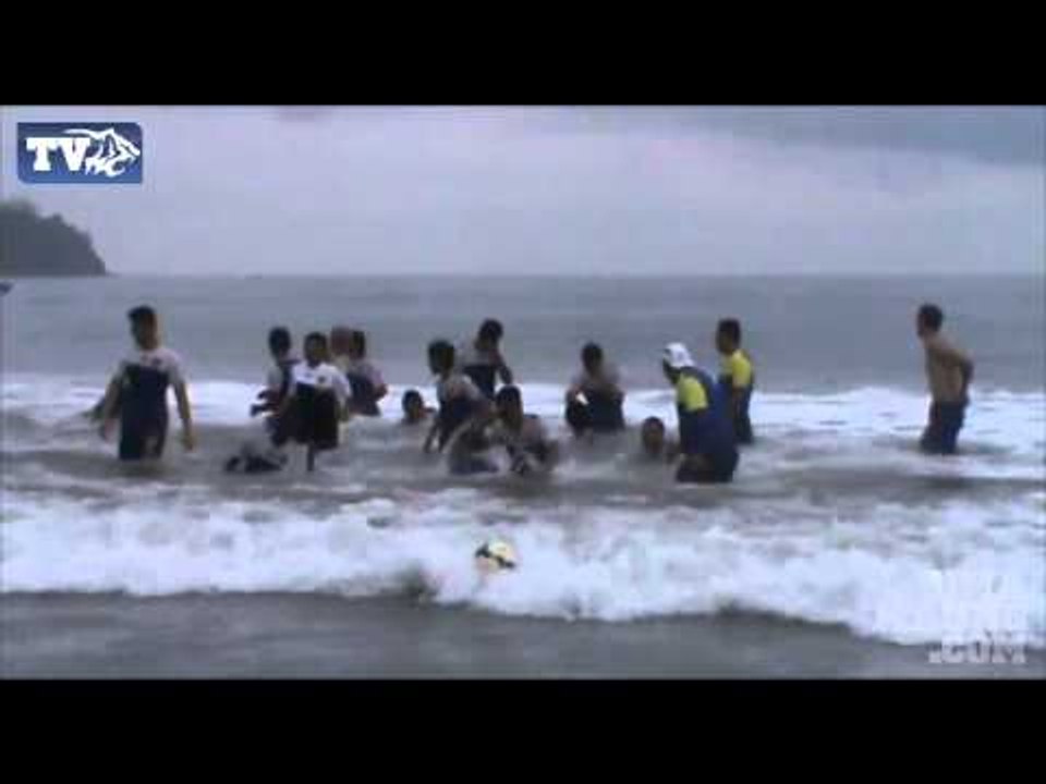 Persib Berlatih d Pantai Pangandaran